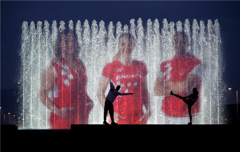 "Sto dana do Tokija" ispred zagrebačkih fontana