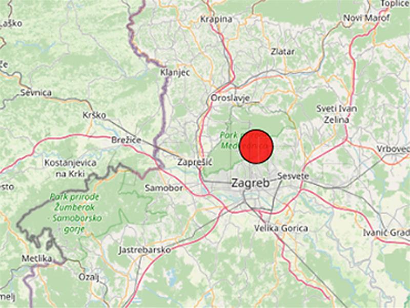 Magnitude 3.1 quake rocks Zagreb area