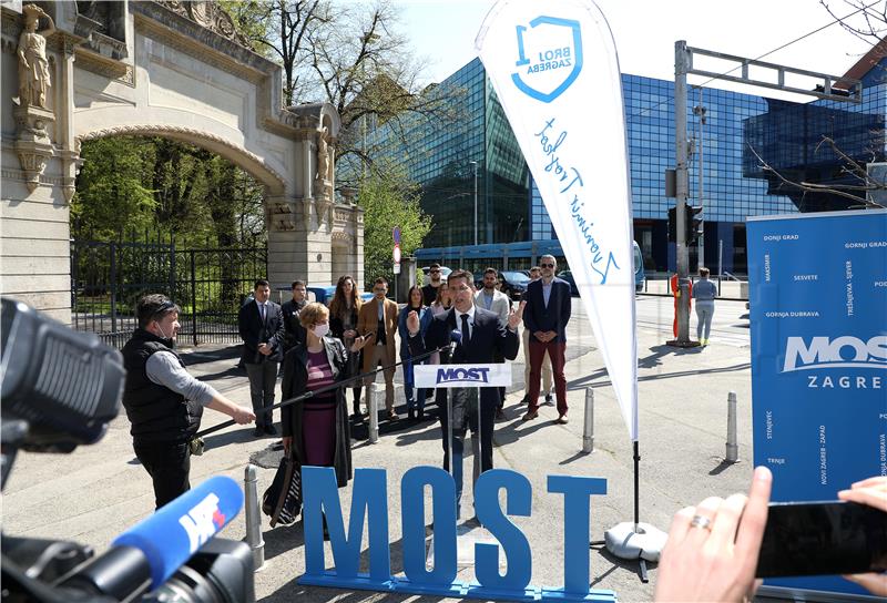 Konferencija za medije kandidata za gradonačelnika Zagreba Zvonimira Troskota