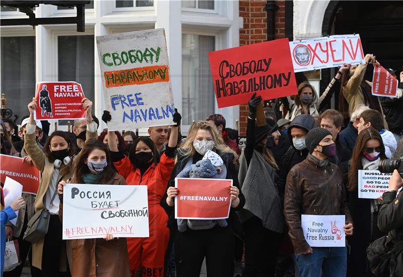 BRITAIN RUSSIA NAVALNY RALLY