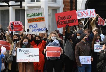 BRITAIN RUSSIA NAVALNY RALLY