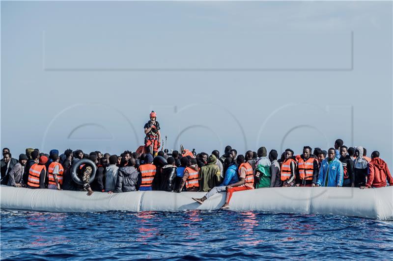 AT SEA MEDITERRANEAN MIGRATION