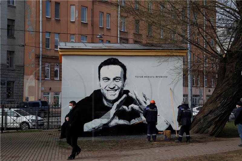 RUSSIA OPPOSITION NAVALNY GRAFFITI