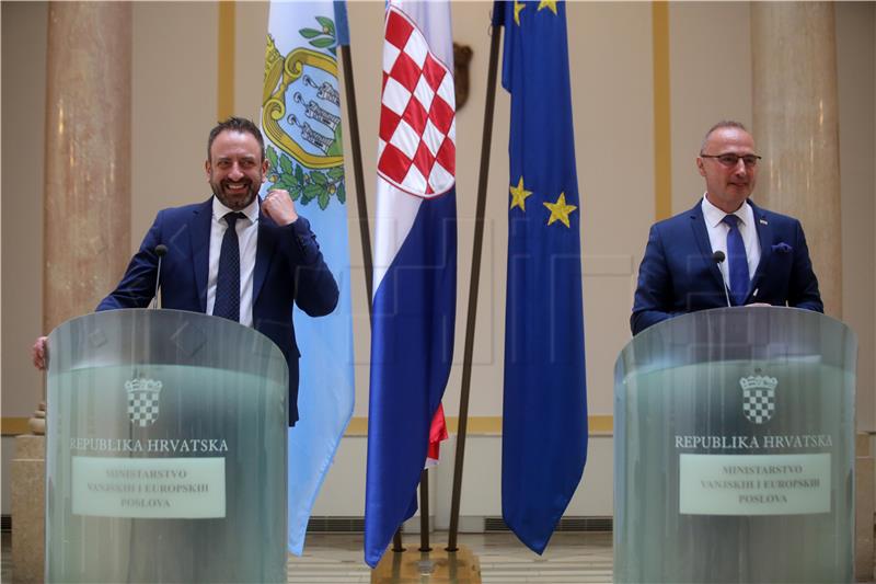 Grlić Radman: Croatia and San Marino for expanding cooperation