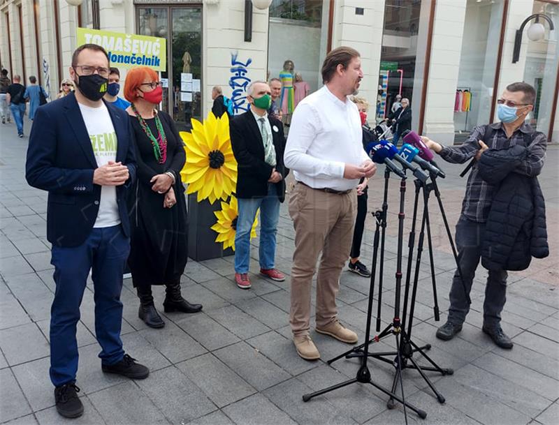 Konferencija za medije čelnika Zeleno lijeve koalicije