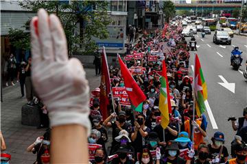 TAIWAN MYANMAR PROTEST