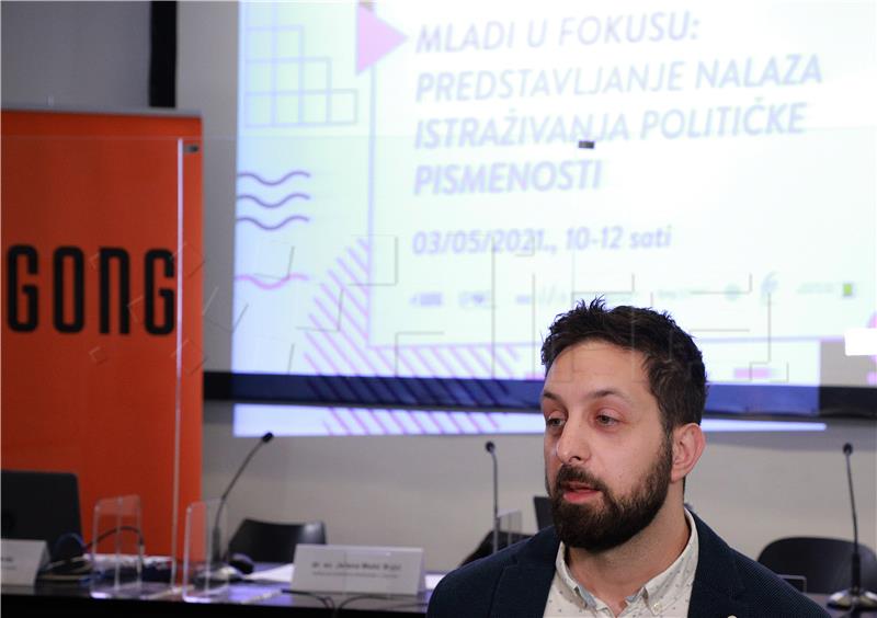 One in four young Croatians politically illiterate, survey shows