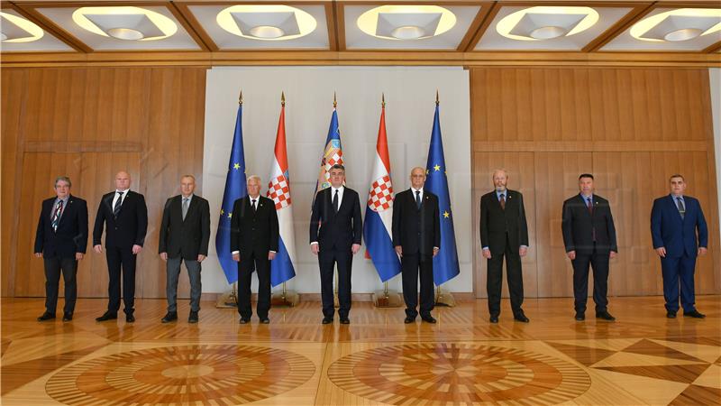 President Milanović talks with Croatian Generals Association reps