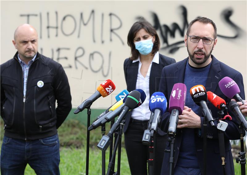 Konferencija za medije gradonačelničkog kandidata Tomislava Tomaševića