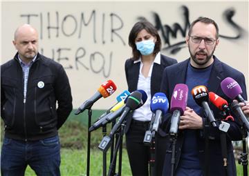 Konferencija za medije gradonačelničkog kandidata Tomislava Tomaševića