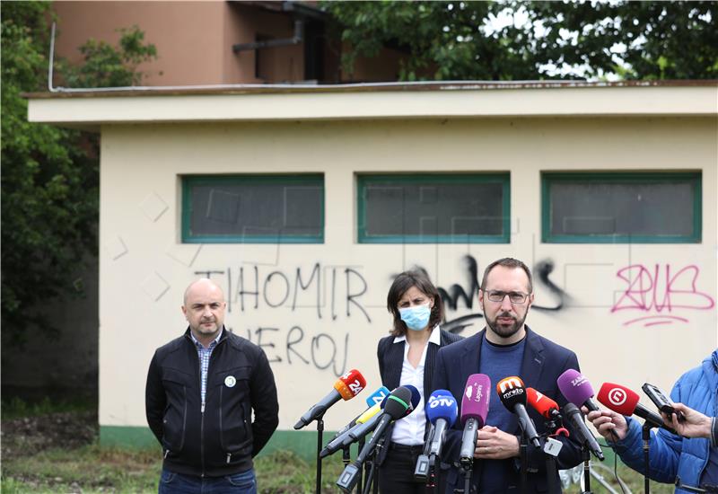 Konferencija za medije gradonačelničkog kandidata Tomislava Tomaševića