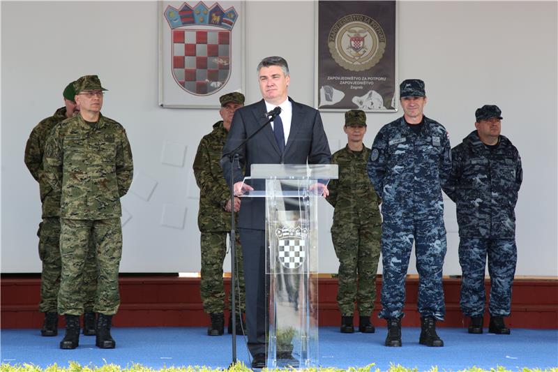 President says Croatian military is not large but is good and well-trained