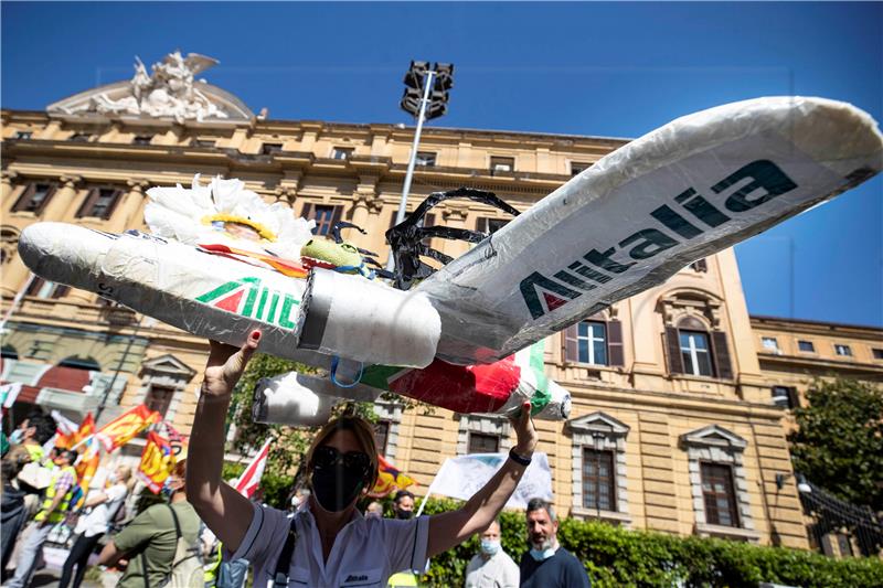 ITALY ALITALIA PROTEST