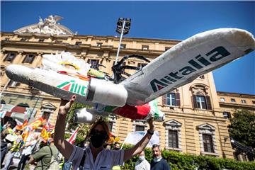 ITALY ALITALIA PROTEST