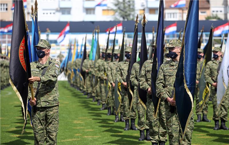 Proba obilježavanja 30. obljetnice Hrvatske vojske u Kranjčevićevoj