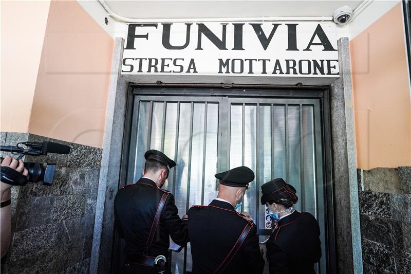 ITALY MOTTARONE CABLE CAR ACCIDENT AFTERMATH