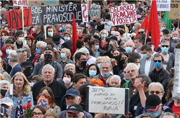 Mass protest against Janša government in Ljubljana