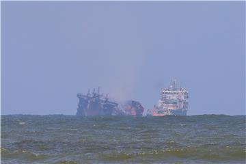 SRI LANKA TRANSPORT DISASTER SHIP FIRE