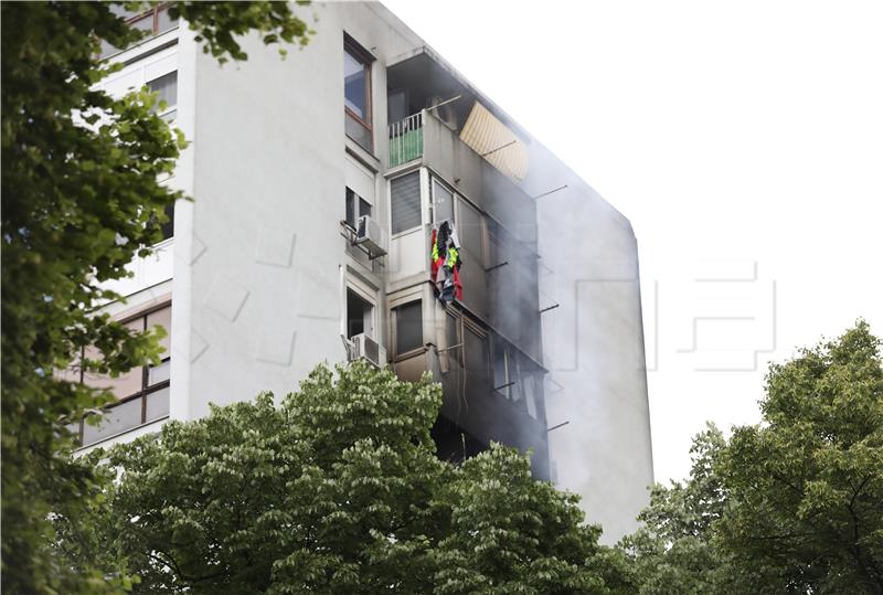 Gori neboder u zagrebačkom naselju Trnsko