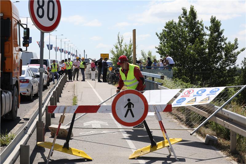 Početak radova sanacije na Domovinskom mostu