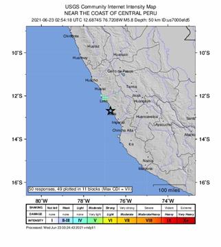 Potres magnitude 6 pogodio Peru