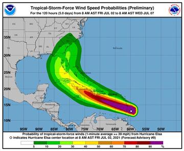 USA CARRIBBEAN HURRICANE ELSA