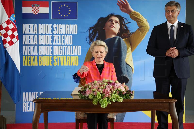 Ursula von der Leyen sudjelovala na sjednici Vlade RH