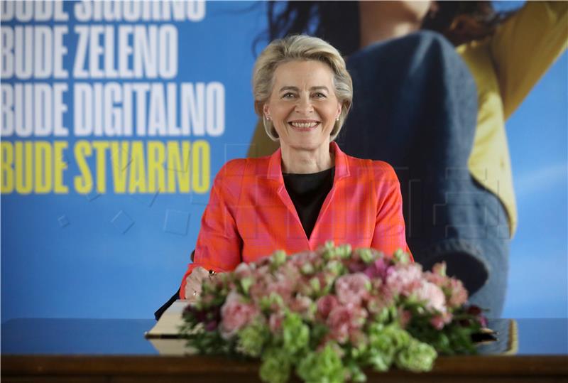 Von der Leyen calls Croatia's recovery plan brilliant, ambitious