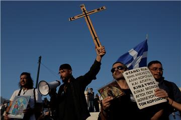 GREECE CO​VID19 PANDEMIC PROTEST AGAINST VACCINATION CORONAVIRUS