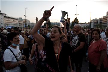 GREECE CO​VID19 PANDEMIC PROTEST AGAINST VACCINATION CORONAVIRUS