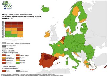 Na novoj karti ECDC-a hrvatska obala u narančastom