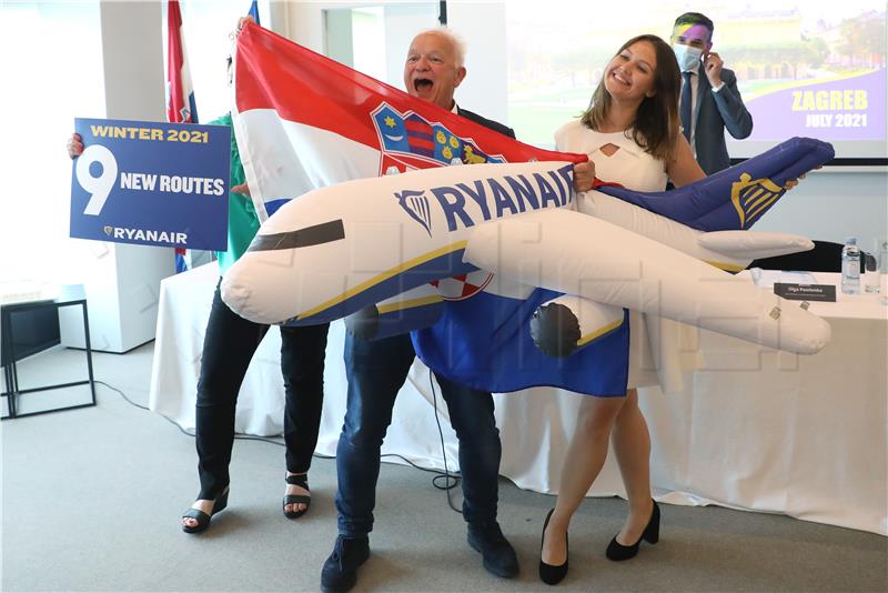 Ryanair otvorio bazu u Zagrebu, do travnja 2022. očekuje oko 700 tisuća putnika