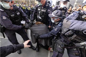 AUSTRALIA ANTI LOCKDOWN PROTEST MELBOURNE