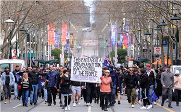 AUSTRALIA ANTI LOCKDOWN PROTEST MELBOURNE