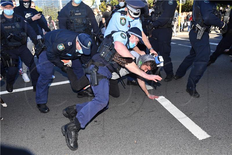 AUSTRALIA ANTI LOCKDOWN PROTEST SYDNEY