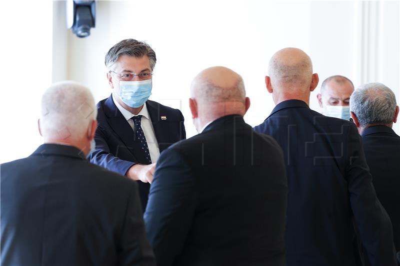 Plenković primio predstavnike Hrvatskog generalskog zbora