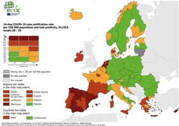 Hrvatska obala i dalje narančasta na karti ECDC-a