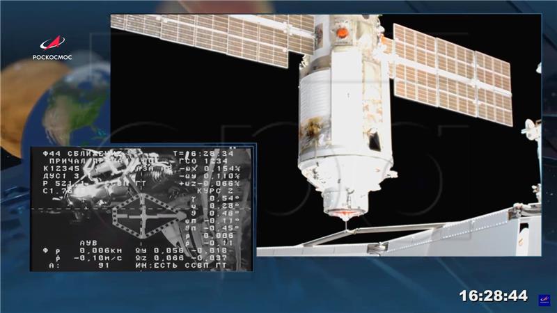 SPACE RUSSIA NAUKA MODULE DOCKING ISS