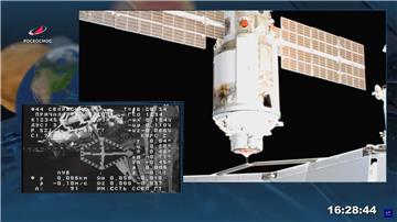 SPACE RUSSIA NAUKA MODULE DOCKING ISS