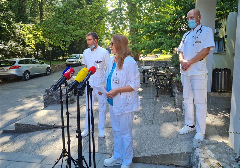 Tiskovna konferencija nakon požara u novomarofskoj bolnici