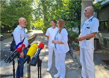 Tiskovna konferencija nakon požara u novomarofskoj bolnici