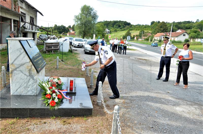 Počast hrvatskim policajcima ubijenima 1991. u Budačkoj Rijeci