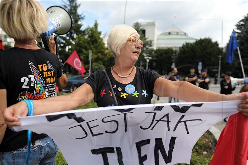 POLAND PARLIAMENT BROADCASTING ACT BILL PROTEST