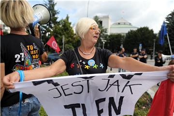 POLAND PARLIAMENT BROADCASTING ACT BILL PROTEST