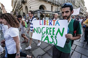 ITALY CORONAVIRUS PANDEMIC GREEN PASS PROTEST