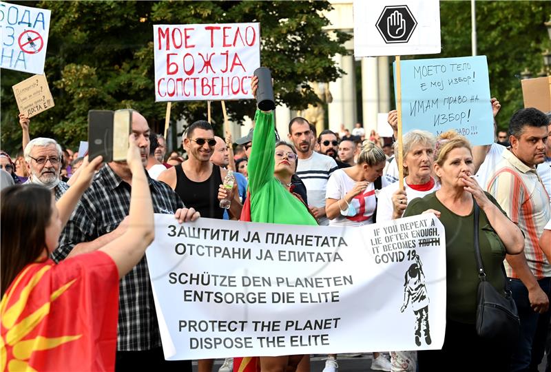 NORTH MACEDONIA CORONAVIRUS PANDEMIC VACCINATION PROTEST