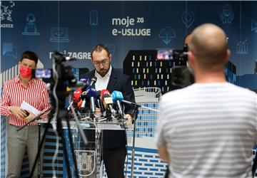 Konferencija za medije zagrebačkog gradonačelnika Tomislava Tomaševića