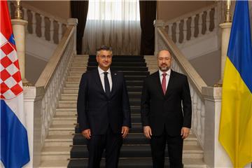 Premijer Plenković u Kijevu s predsjednikom Vlade Ukrajine Denisom Šmihalom