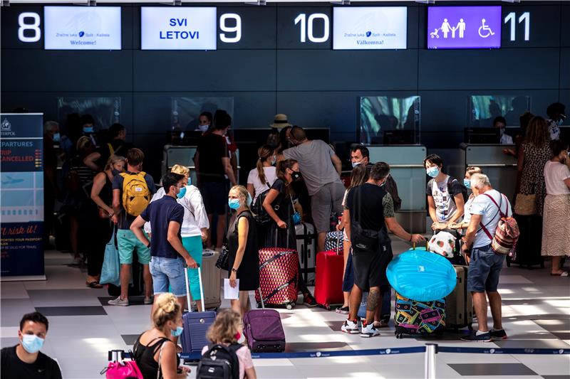 All airports report big increase in July, Split by far with most passengers