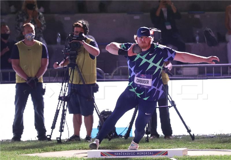 Olympic champion winner of shot put event of Zagreb athletics meet